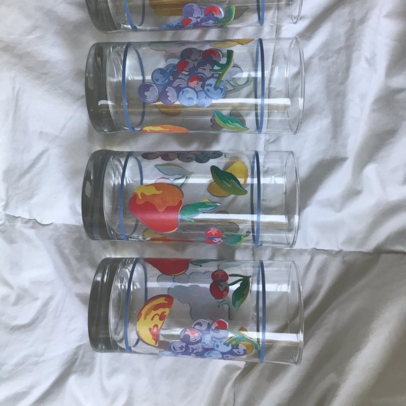 FRUIT GLASSES SET OF 4 - Picture 2 of 6